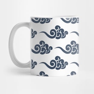 Blue Chinese Clouds Pattern Mug